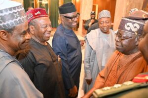 President Tinubu hosts 1999 set of former governors in symbolic reunion at Aso Rock